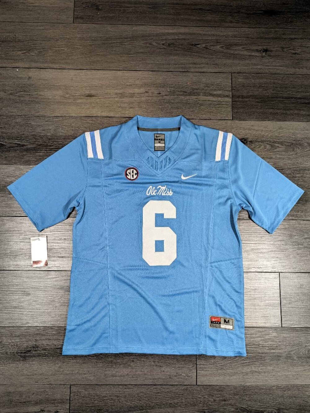Trinidad Chambliss #6 Ole Miss Rebels Powder Blue Football Jersey Men's Medium